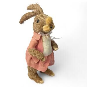 Straw SISAL Easter Bunny Rabbit Large 21" Tall Spring Centerpiece Table Decor